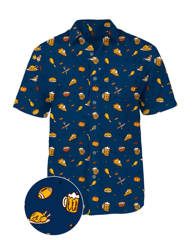 Herre Thanksgiving Knap-Ned Skjorte