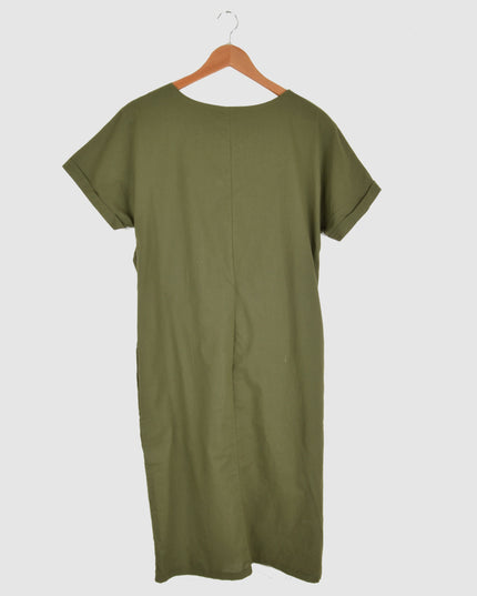 Canvas Summer Dress - Khaki
