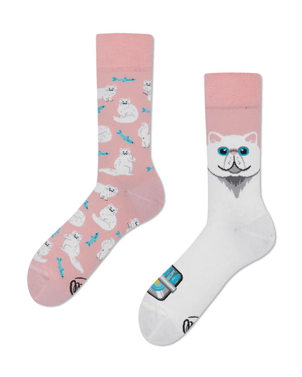 White Cat Socks for Adults and Kids