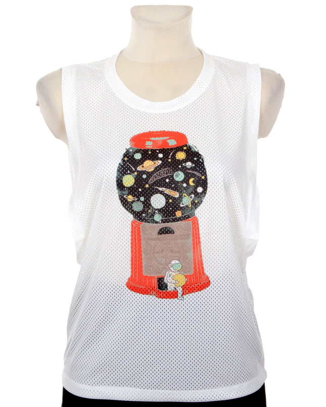 Galaxy Print Sleeveless Top for Men and Women