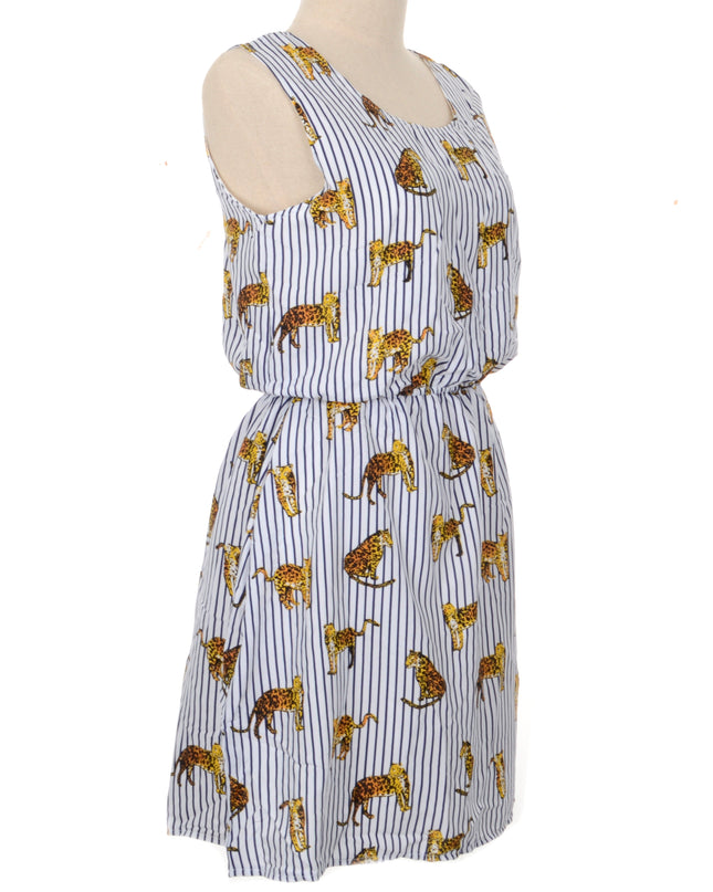 Vestido de estampado de leopardo