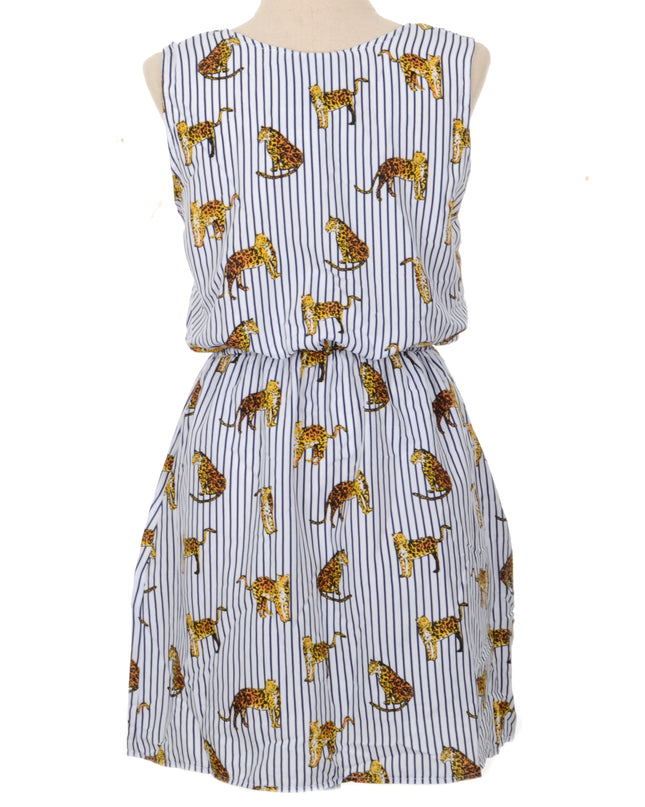 Vestido de estampado de leopardo