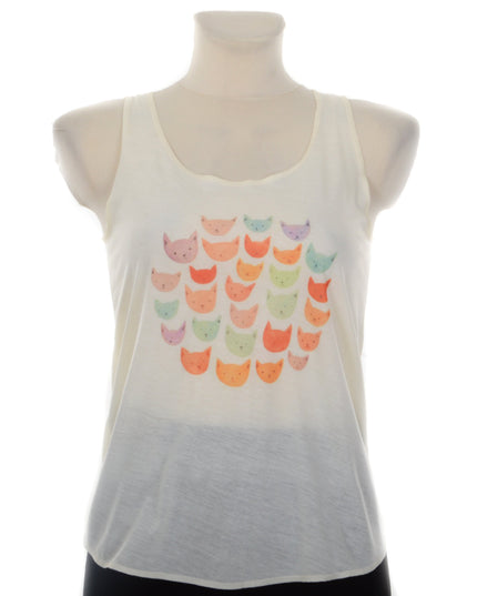 Katte Print Tank Top til Alle