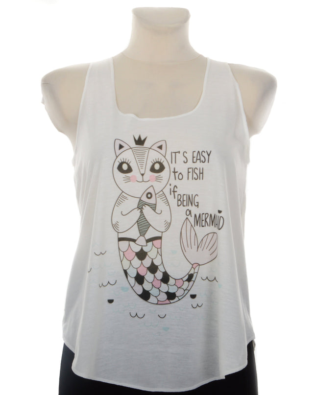 Tank Top - Mermaid Cat Design for Men and Women