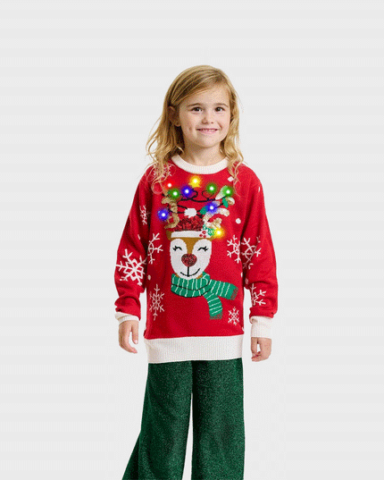 Suéter de Navidad de Reno Dulce para Niños