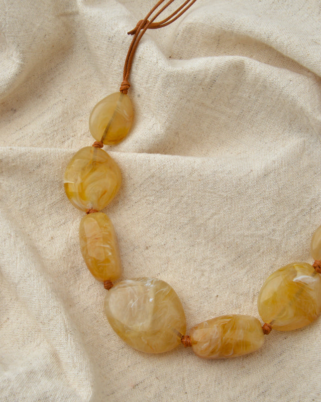 Necklace - Brown Bead for Holiday Style