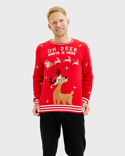 Oh Deer Men's Christmas Sweater for Festive Fun
