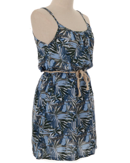 Sommerkjole - Blå Palm Design