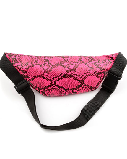 Faux Leather Waist Bag - Pink