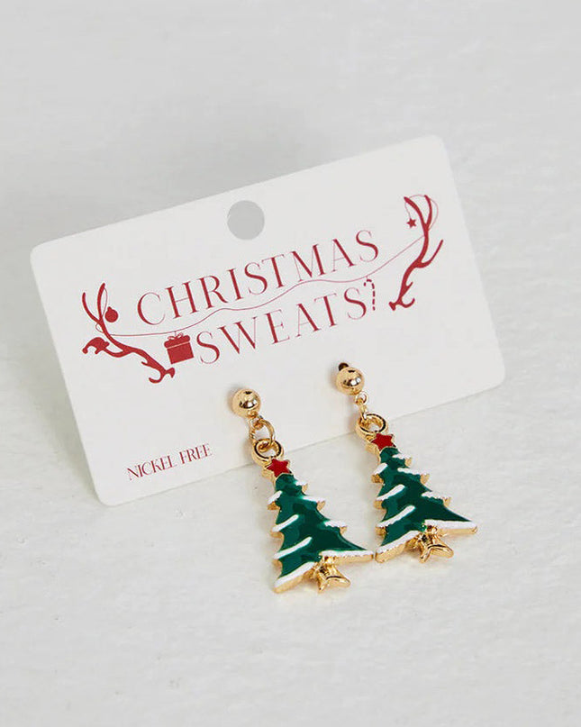 Christmas Earrings - Christmas Tree Design
