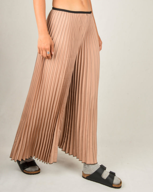 Plisserede Bukser - Beige Farve for Komfort