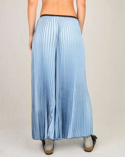 Blue Pleated Trousers