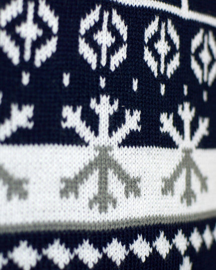 Women's Christmas Sweater with Stripes, Reindeer, and Trees