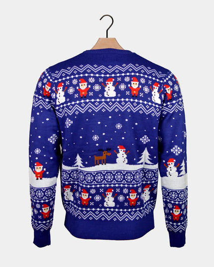 Blue "Let it Snow" Couple Christmas Sweater