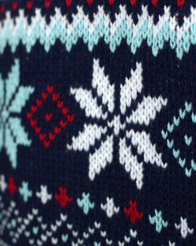 Jersey de Navidad para hombres azul marino diseño de Feliz Navidad