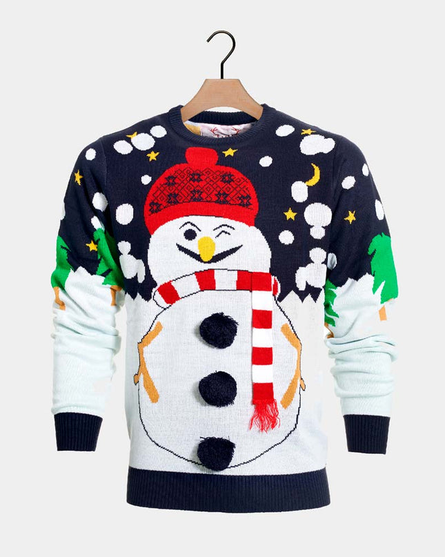 3D Snowman Christmas Sweater