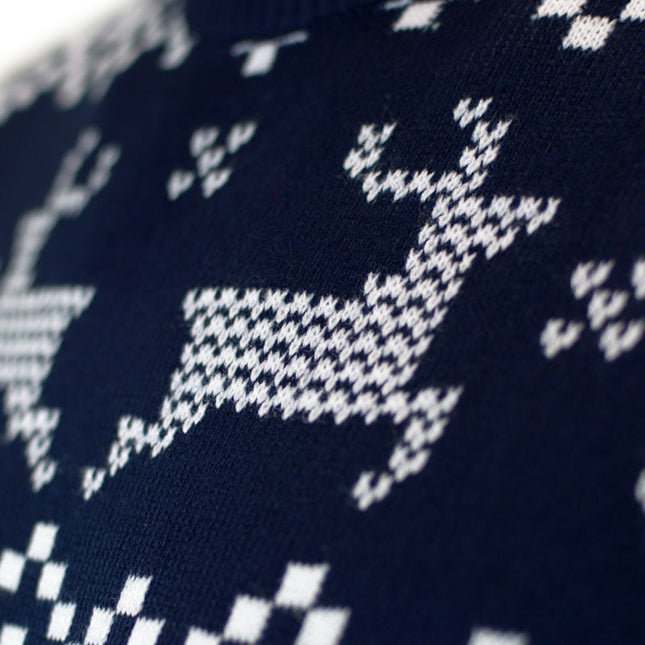 Blå Nordpol Par Juletrøje