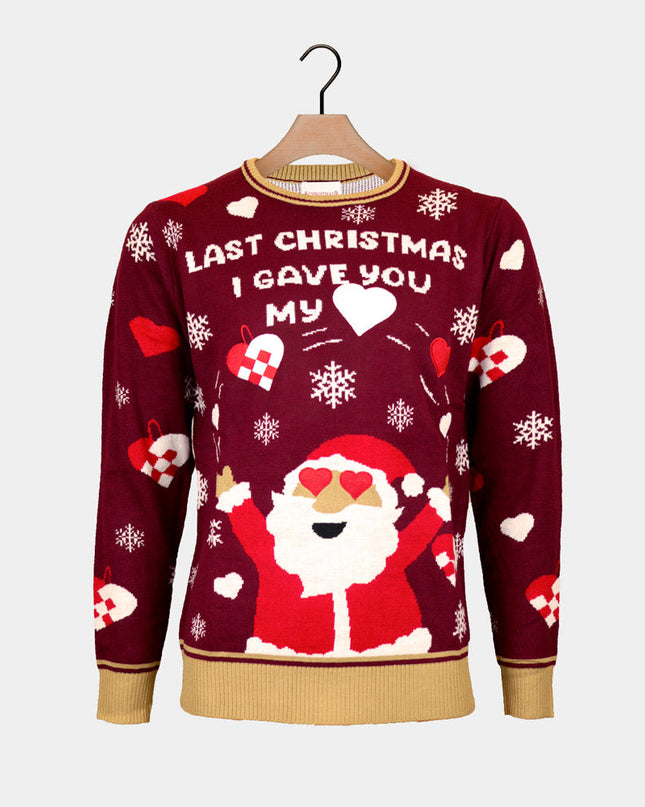 Last Christmas Couples Sweater - "I Gave You My Heart"