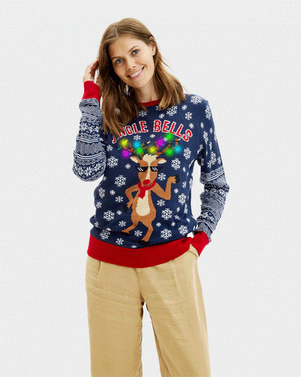 LED Jingle Bells Couples Christmas Sweater
