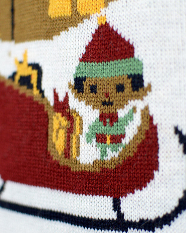 Lysende LED Blå Glædelig Jul Partrøje