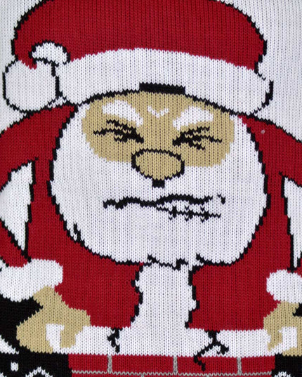 Santa Stuck in Chimney Christmas Sweater