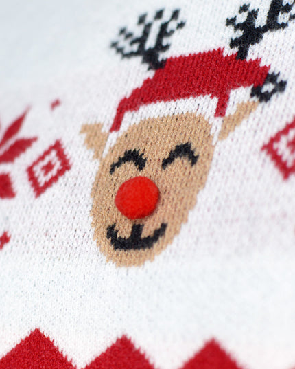 Suéter navideño adorable de renos para parejas