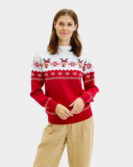 Adorable Reindeer Couples Christmas Sweater