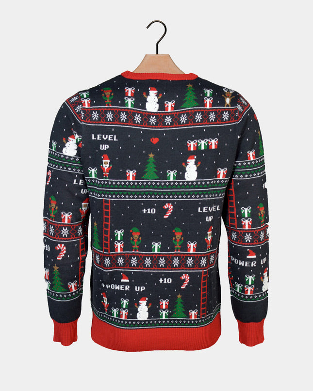 Retro Videospil Par Christmas Sweater