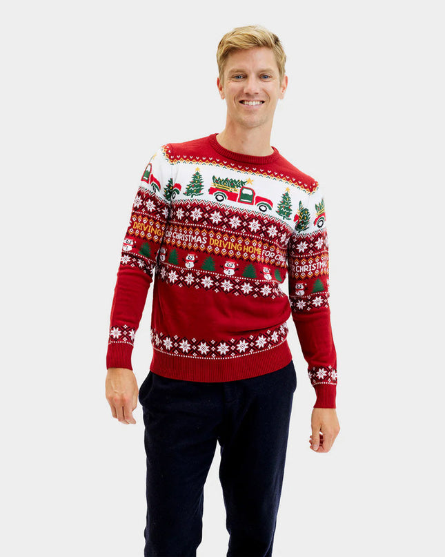 Men's "Driving Home" Christmas Sweater