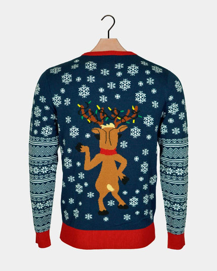 Jersey de Navidad con luces LED y cascabeles para niños