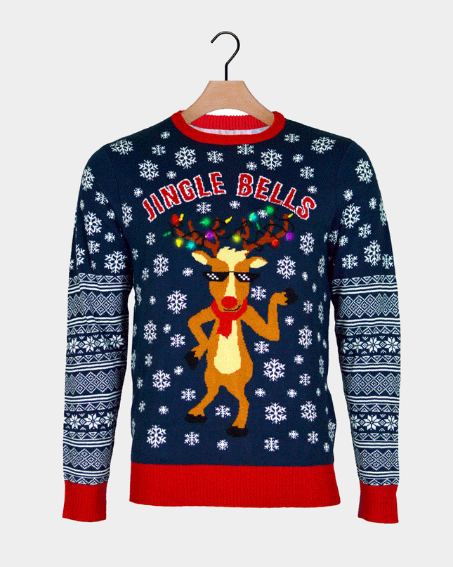 LED Lysende Jingle Bells Juletrøje til Børn