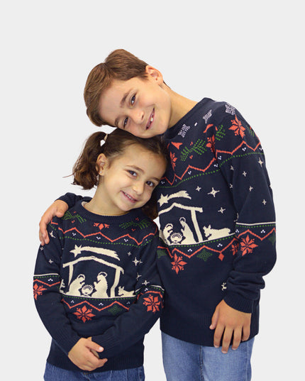 Jersey navideño "Nacimiento" para niños