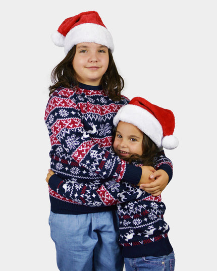 Jersey navidad niños con renos y patrones navideños