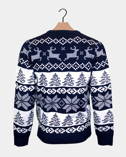 Blue North Pole Family Christmas Sweater