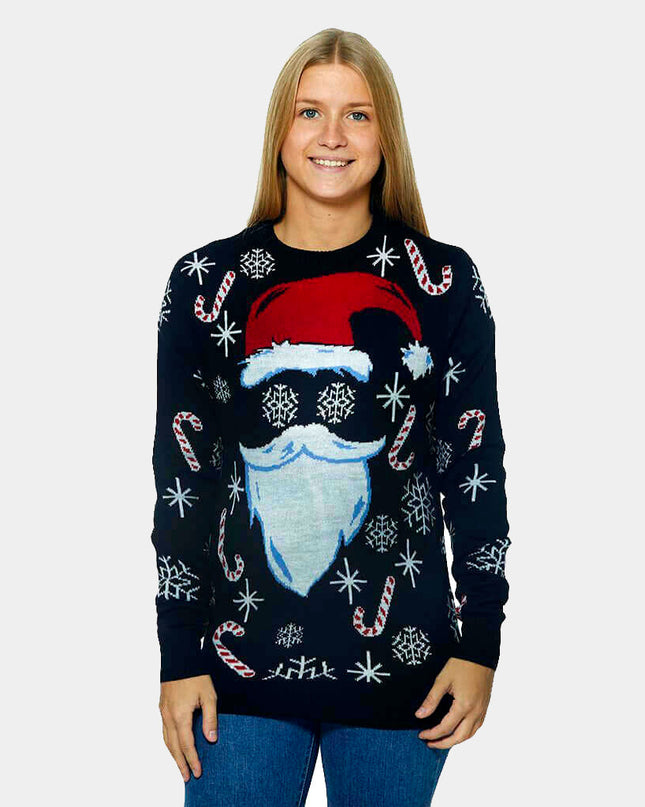 Black Santa Christmas Sweater for Family