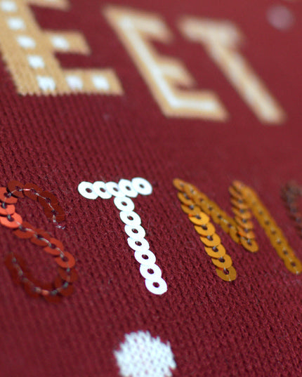 Juletrøje til Familie med Lysende LED Rød Ingefærkage