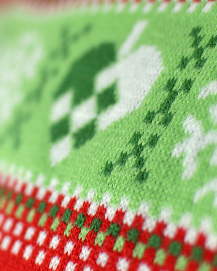 LED Christmas Sweater for Family with Red Christmas Tree