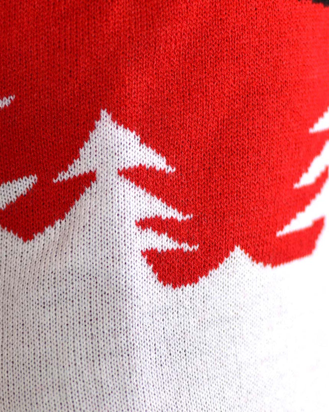 Red Reindeer Christmas Sweater with Beer for Families