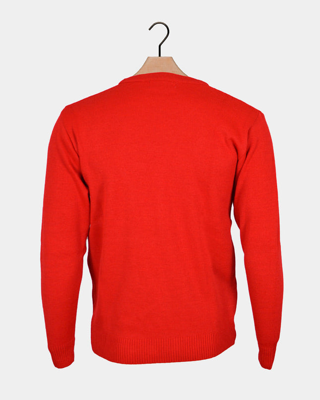 Red Reindeer Christmas Sweater with Beer for Families