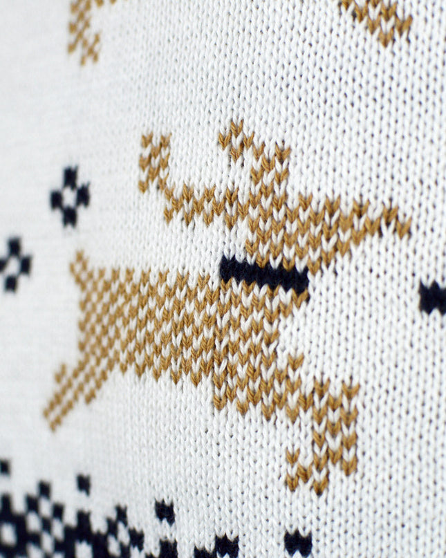 Chic hvid julesweater til kvinder med Alaska-tema