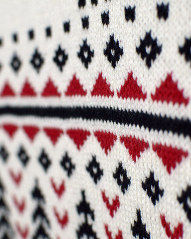 Women's Chic Beige Turtleneck Christmas Sweater in Organic Cotton