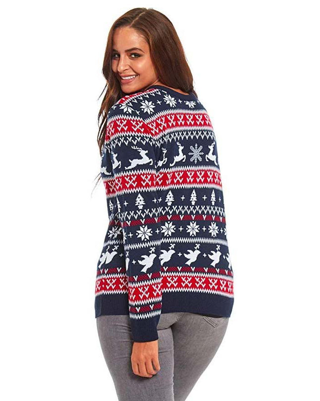 Reindeer and Christmas Patterns Sweater 2023
