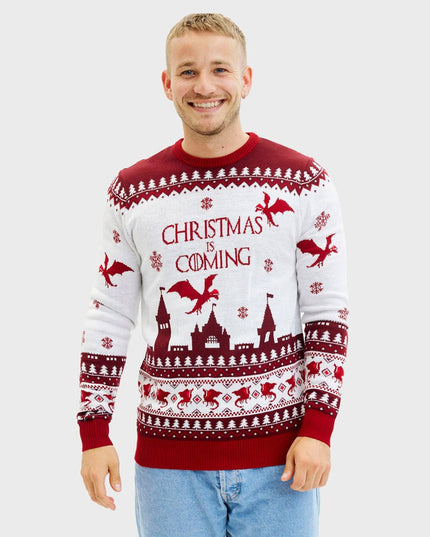 Julesweater til mænd med "Julen er på vej"