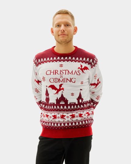 Julesweater til mænd med "Julen er på vej"