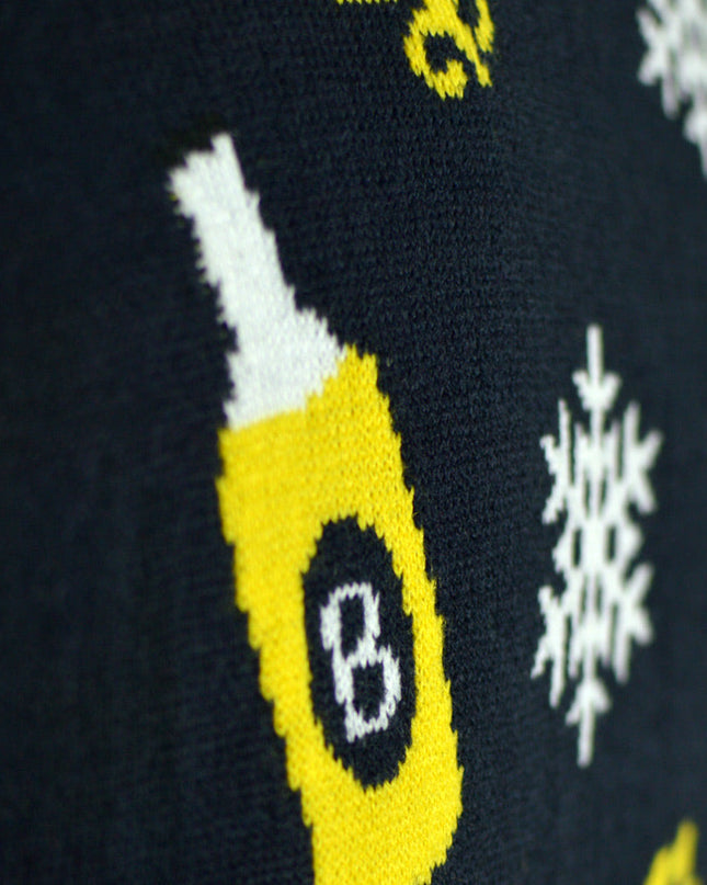 Men's LED Christmas Sweater with Santa and Beer