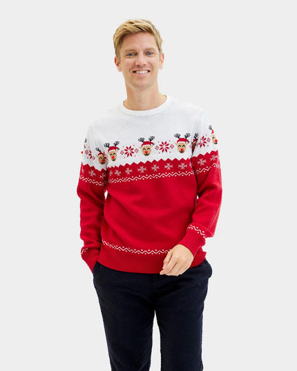 Adorable Reindeer Christmas Sweater for Men