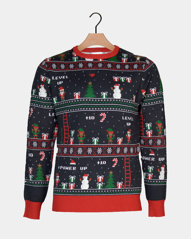 Retro Video Game Christmas Sweater for Family