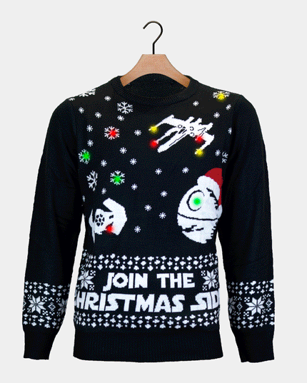 Join the Christmas Side LED Sweater for Men