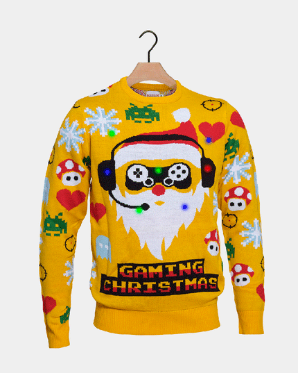 LED Santa Gamer Christmas Sweater