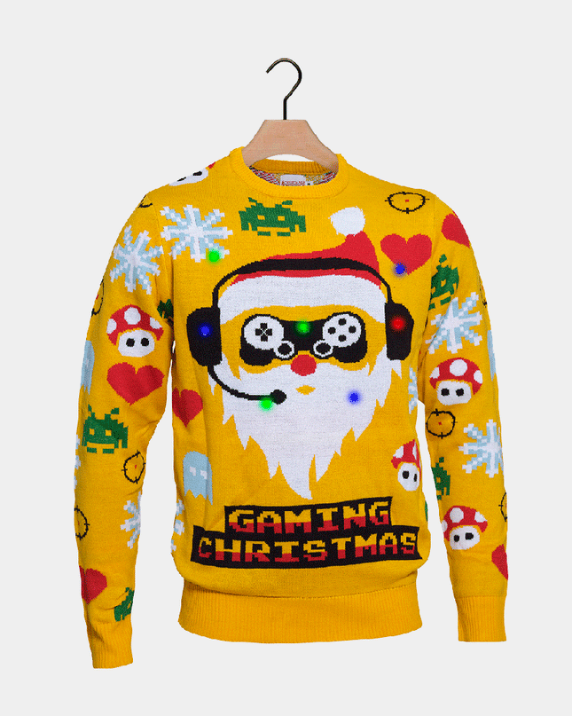 LED Santa Gamer Christmas Sweater for Family